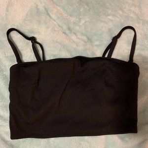 Black American Eagle ribbed swim top